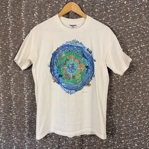Vintage 1999 Jerzees Earth Animals Common Threads Graphic Print T-Shirt Size M